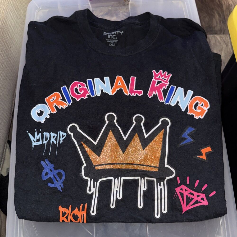 ORIGINAL KING CROWN MEN'S GRAPHIC TEE 100% COTTON PRINTED IN USA Sz XL